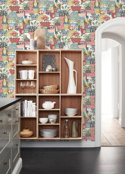 A Street Prints Fika Rose Blissful Birds & Blooms Wallpaper