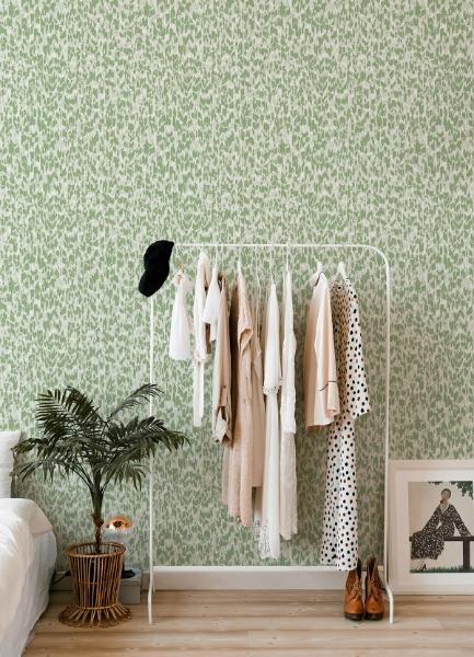 A Street Prints Flavia Green Animal Print Wallpaper