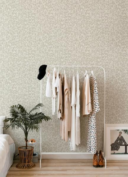 A Street Prints Flavia Light Grey Animal Print Wallpaper