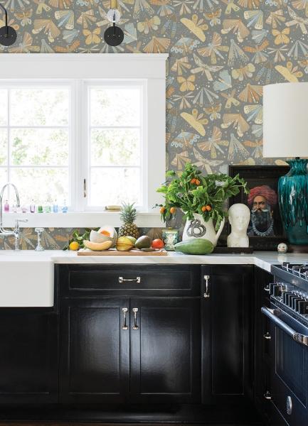 A Street Prints Flyga Apricot Butterfly Bonanza Wallpaper