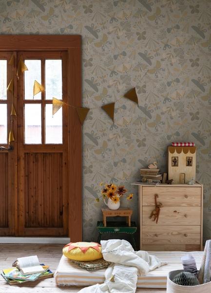 A Street Prints Flyga Light Blue Butterfly Bonanza Wallpaper