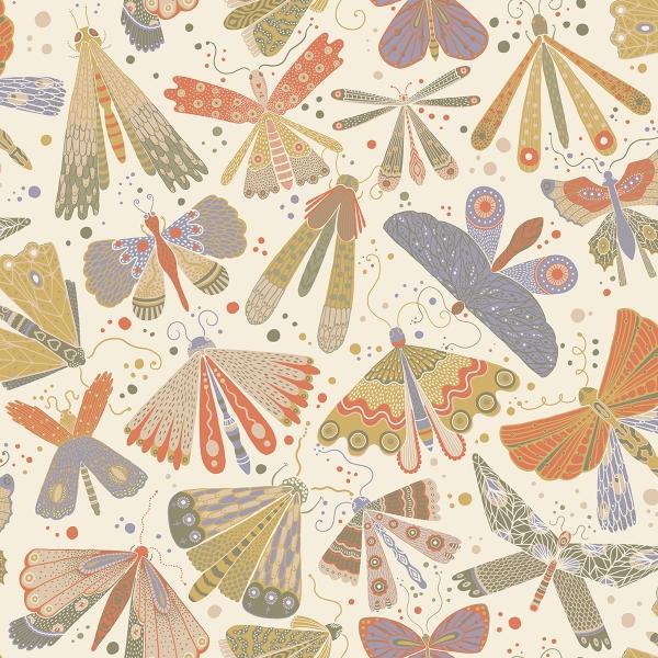 a street prints Flyga Moss Butterfly Bonanza Wallpaper