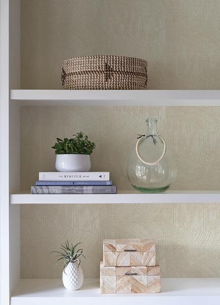 A Street Prints Folly Champagne Zen Swirls Wallpaper