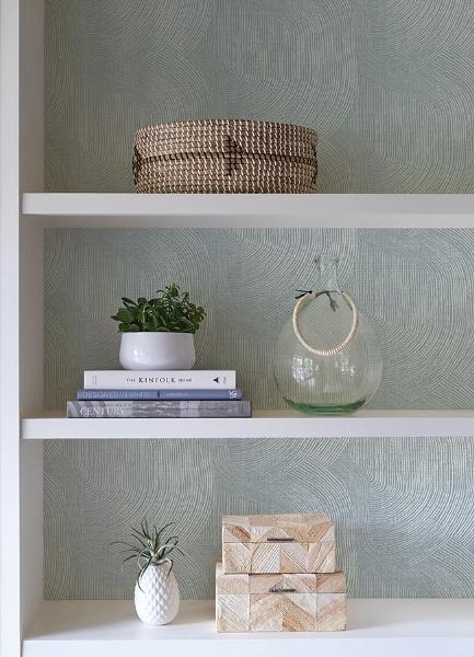 A Street Prints Folly Light Blue Zen Swirls Wallpaper