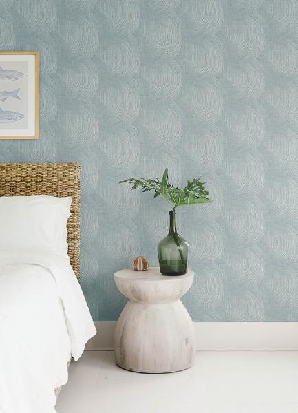 A Street Prints Folly Light Blue Zen Swirls Wallpaper