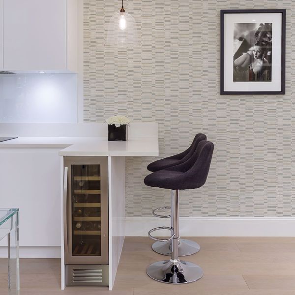 A Street Prints Fresnaye Grey Linen Stripe Wallpaper
