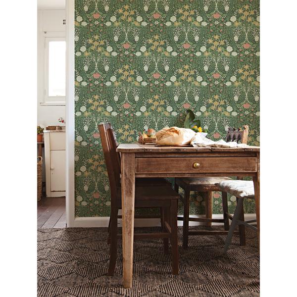 A Street Prints Froso Green Garden Damask Wallpaper