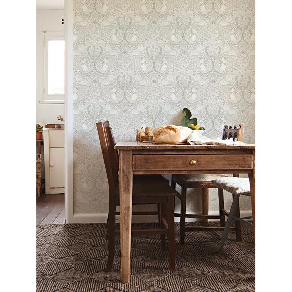 A Street Prints Froso Light Grey Garden Damask Wallpaper