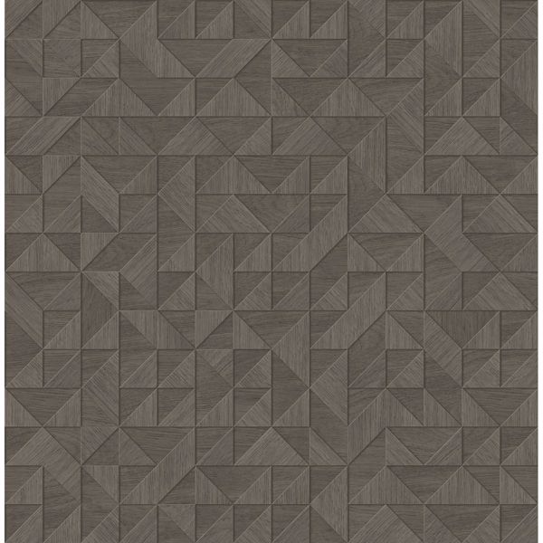 a street prints Gallerie Taupe Geometric Wood Wallpaper