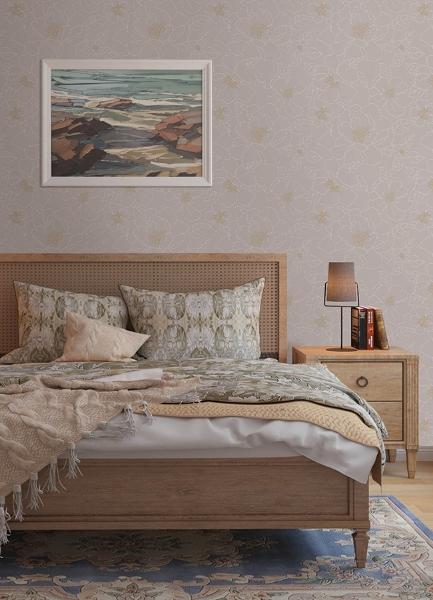 A Street Prints Gardena Lavender Embroidered Floral Wallpaper