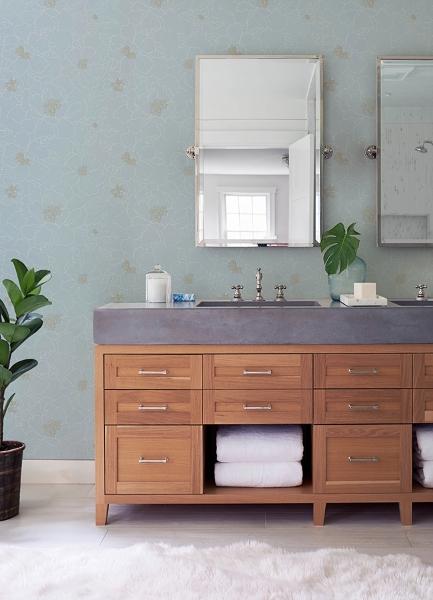 A Street Prints Gardena Sky Blue Embroidered Floral Wallpaper