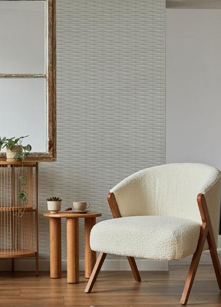 A Street Prints Gator Light Grey Geometric Stripe Wallpaper