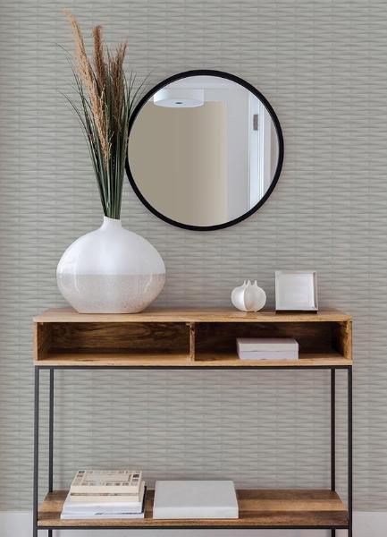 A Street Prints Gator Light Grey Geometric Stripe Wallpaper