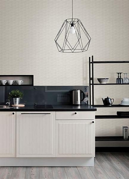 A Street Prints Gator White Geometric Stripe Wallpaper