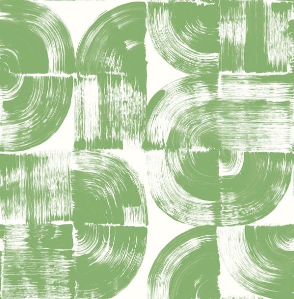 a street prints Giulietta Green Painterly Geometric Wallpaper