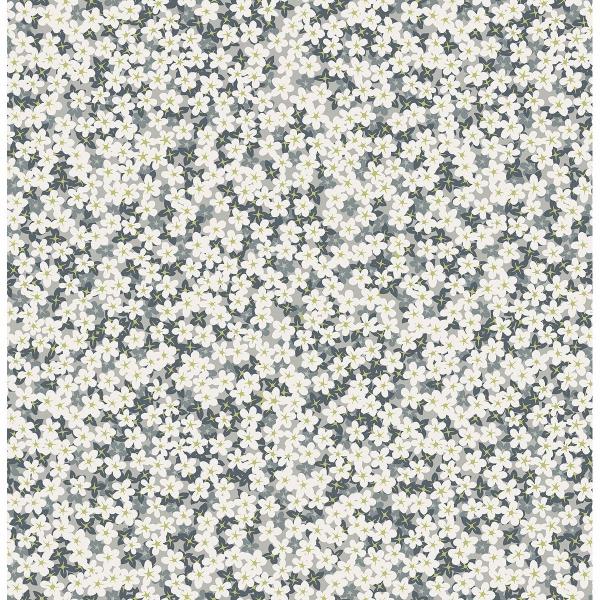 a street prints Giverny Grey Miniature Floral Wallpaper
