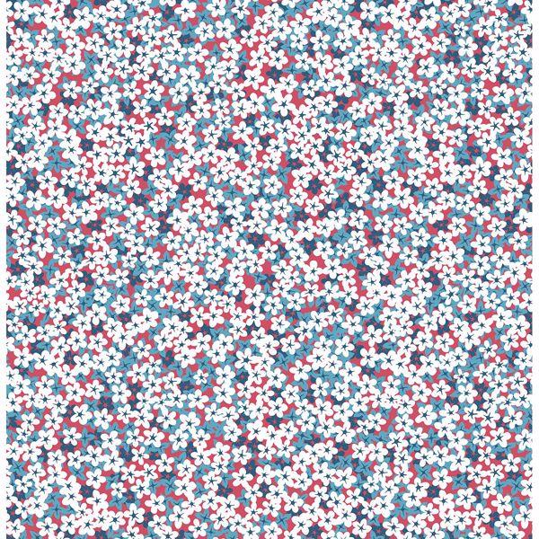a street prints Giverny Red Miniature Floral Wallpaper