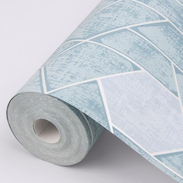 A Street Prints Granada Aqua Geometric Wallpaper- Scott Living