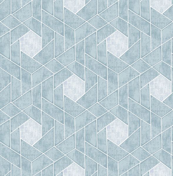 a street prints Granada Aqua Geometric Wallpaper- Scott Living
