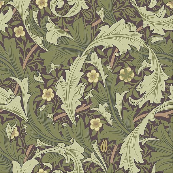a street prints Granville Plum Leafy Vine Wallpaper