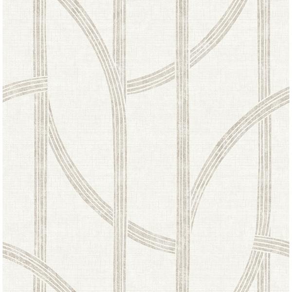 a street prints Harlow Champagne Curved Contours Wallpaper