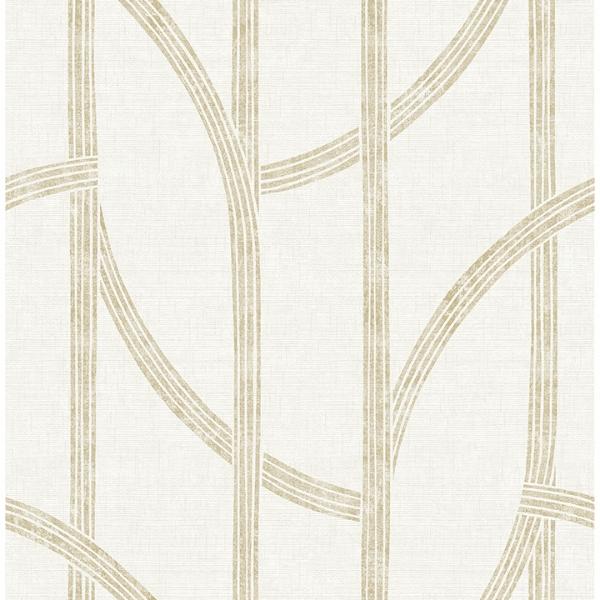 a street prints Harlow Gold Curved Contours Wallpaper