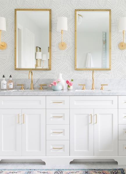 A Street Prints Helene Pewter Geometric Lines Wallpaper