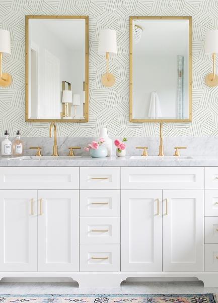 A Street Prints Helene Sage Geometric Lines Wallpaper