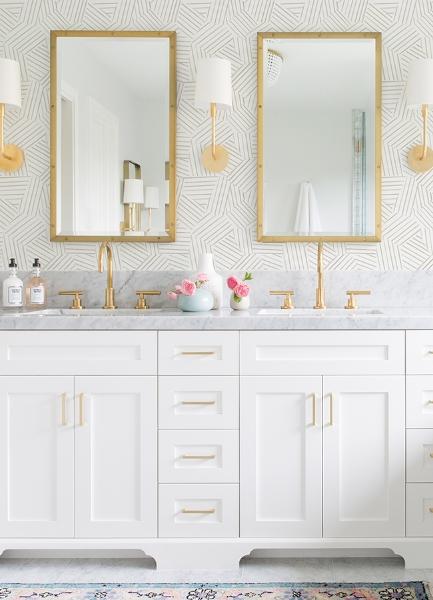 A Street Prints Helene Taupe Geometric Lines Wallpaper