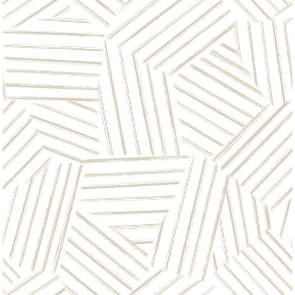 a street prints Helene Taupe Geometric Lines Wallpaper