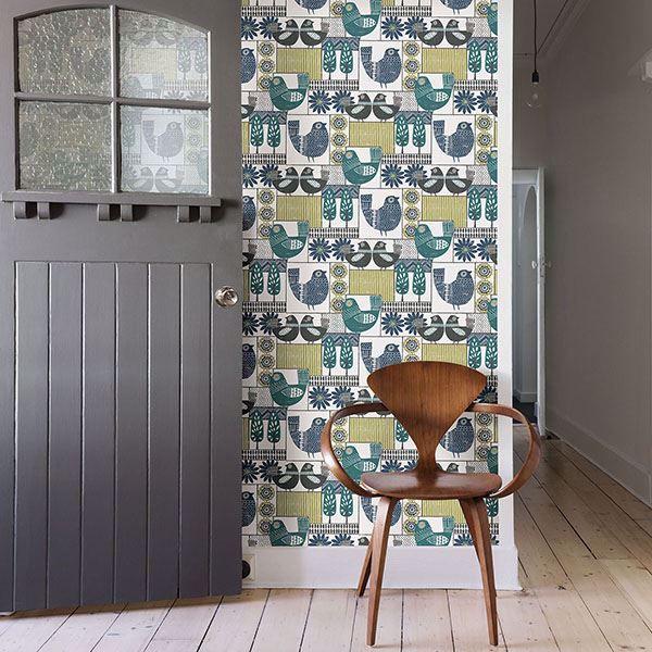 A Street Prints Hennika Multicolor Patchwork Wallpaper