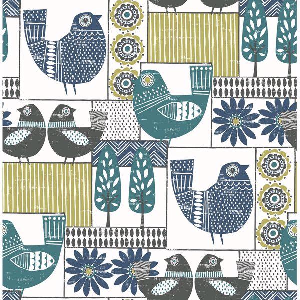 a street prints Hennika Multicolor Patchwork Wallpaper