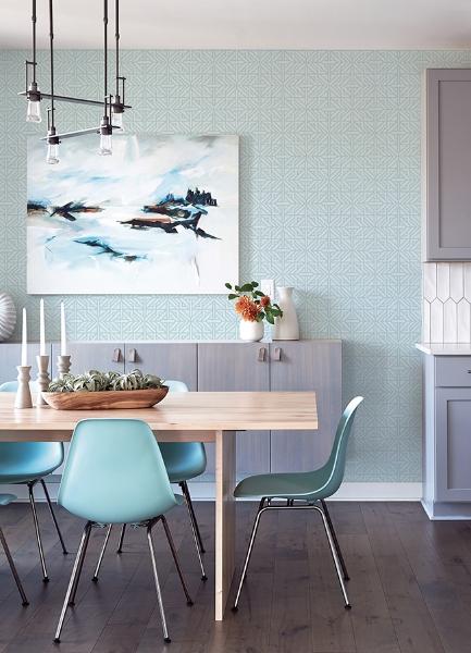 A Street Prints Hesper Sky Blue Geometric Wallpaper