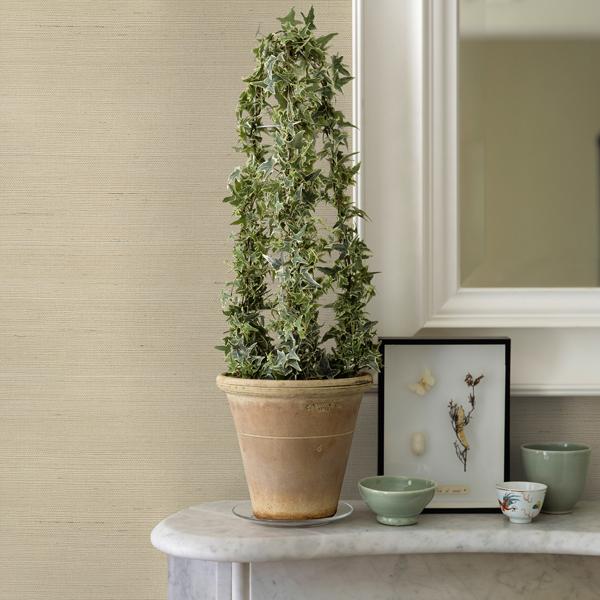 A Street Prints Hetao Cream Sisal Grasscloth Fine Woven Wallpaper