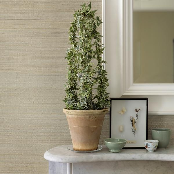 A Street Prints Hiromi Champagne Abaca Grasscloth Wallpaper