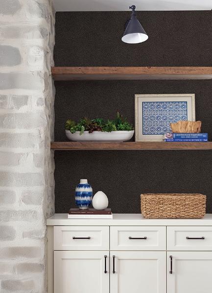 A Street Prints Hollenback Black Dotted Abstract Wallpaper