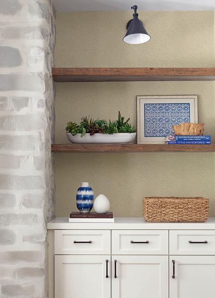 A Street Prints Hollenback Gold Dotted Abstract Wallpaper