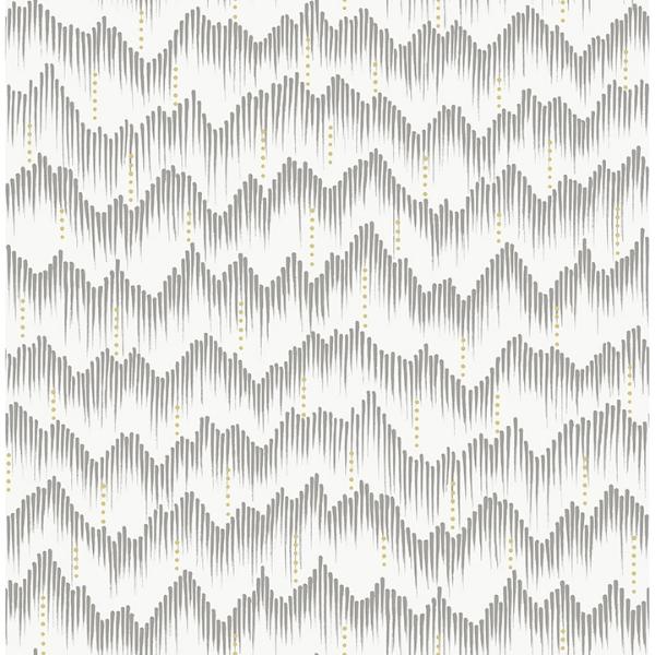 a street prints Holmby Grey Brushstroke Zigzag Wallpaper by Scott Living