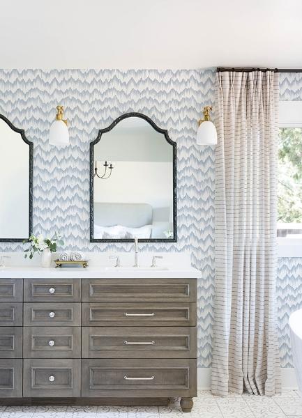 A Street Prints Holmby Light Blue Brushstroke Zigzag Wallpaper By Scott Living