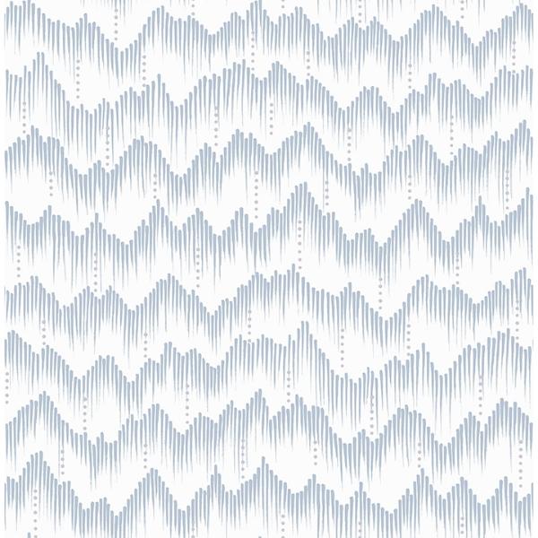 a street prints Holmby Light Blue Brushstroke Zigzag Wallpaper by Scott Living
