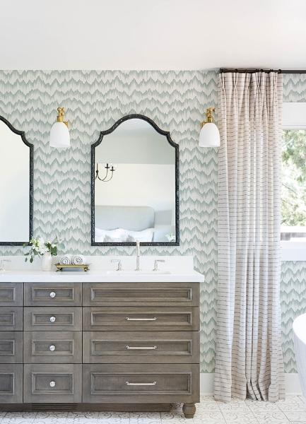 A Street Prints Holmby Seafoam Brushstroke Zigzag Wallpaper By Scott Living