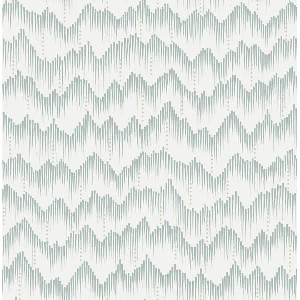 a street prints Holmby Seafoam Brushstroke Zigzag Wallpaper by Scott Living
