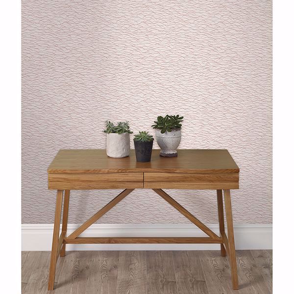 A Street Prints Hono Rose Gold Abstract Wave Wallpaper