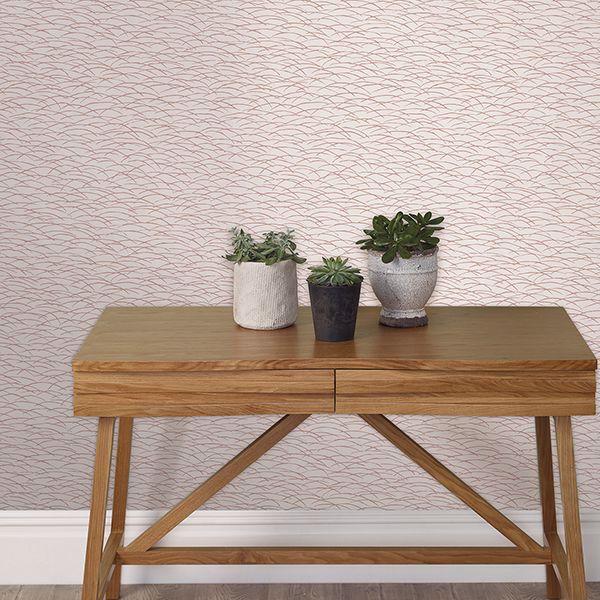 A Street Prints Hono Rose Gold Abstract Wave Wallpaper
