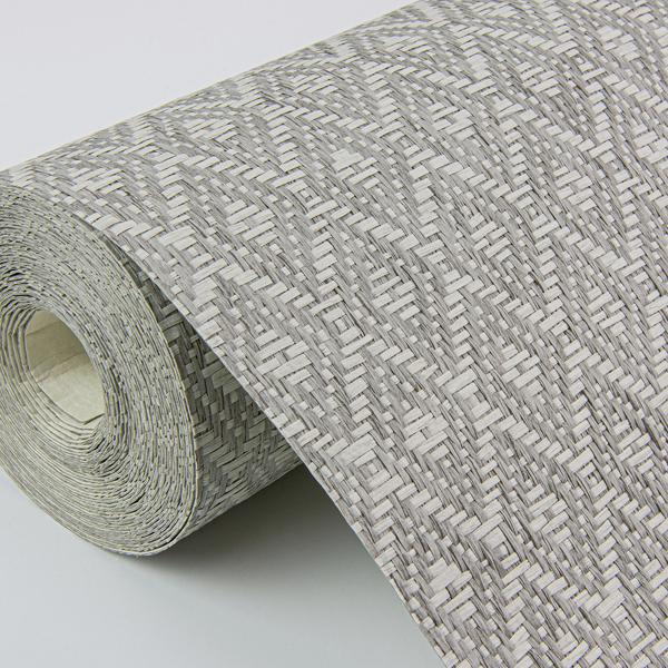 A Street Prints Hui Grey Paper Weave Grasscloth Wallpaper