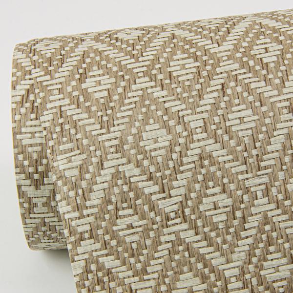 A Street Prints Hui Light Brown Paper Weave Grasscloth Wallpaper