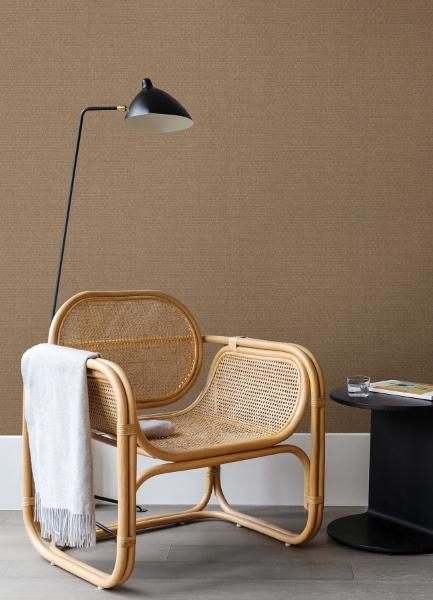 A Street Prints Huiqing Brown Geometric Weave Wallpaper