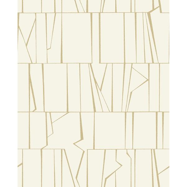 a street prints Huntington Gold Geometric Stripe Wallpaper