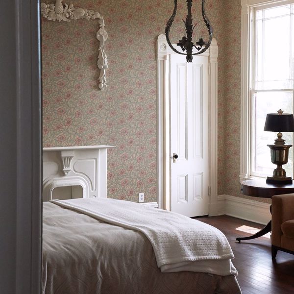 A Street Prints Imogen Light Brown Floral Wallpaper