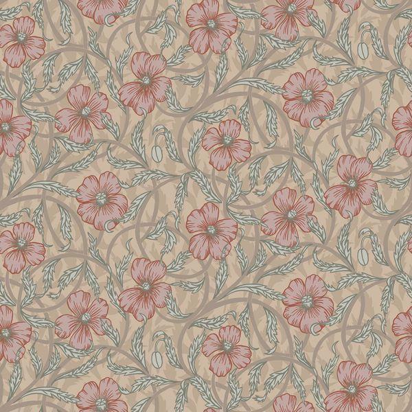 a street prints Imogen Light Brown Floral Wallpaper